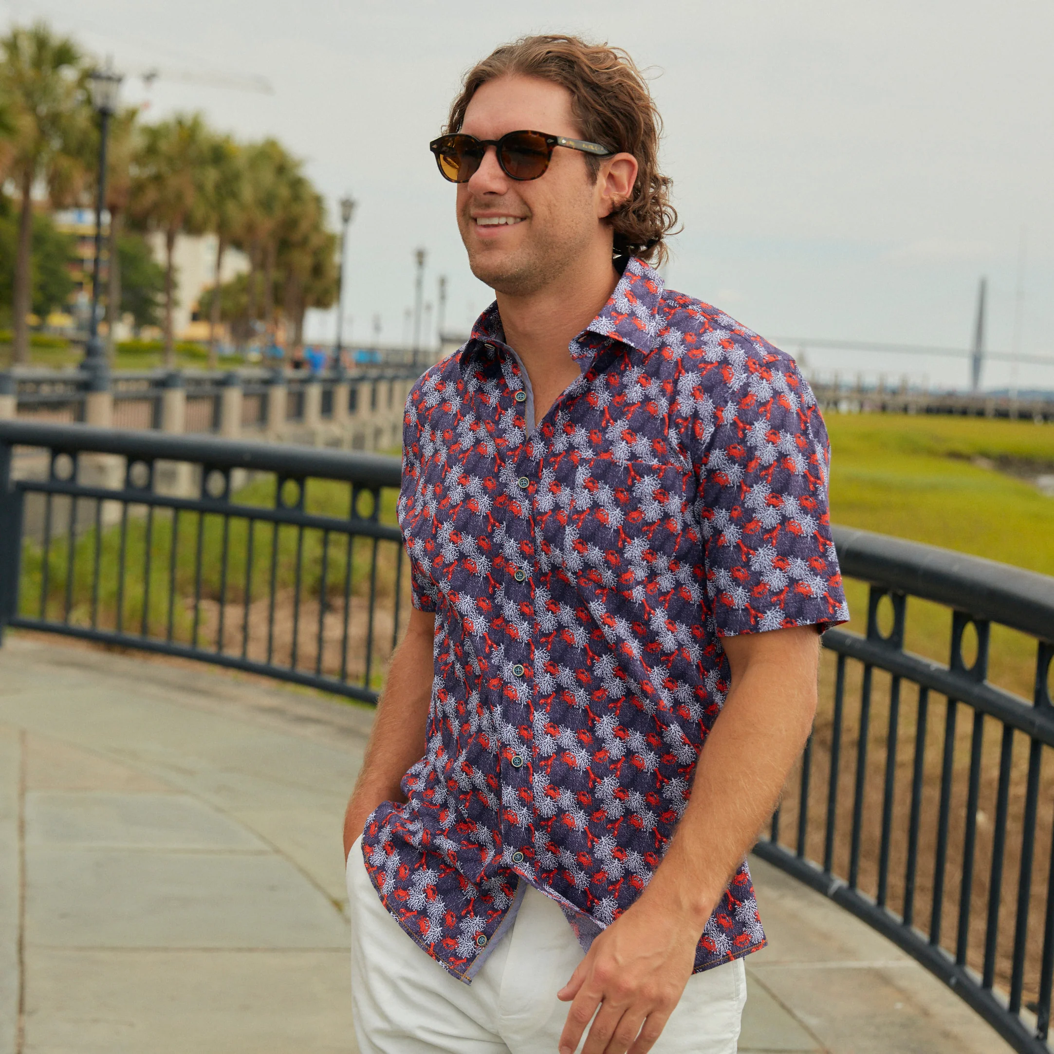 Amalfi Deep Sea Short Sleeve Shirt - Image 3
