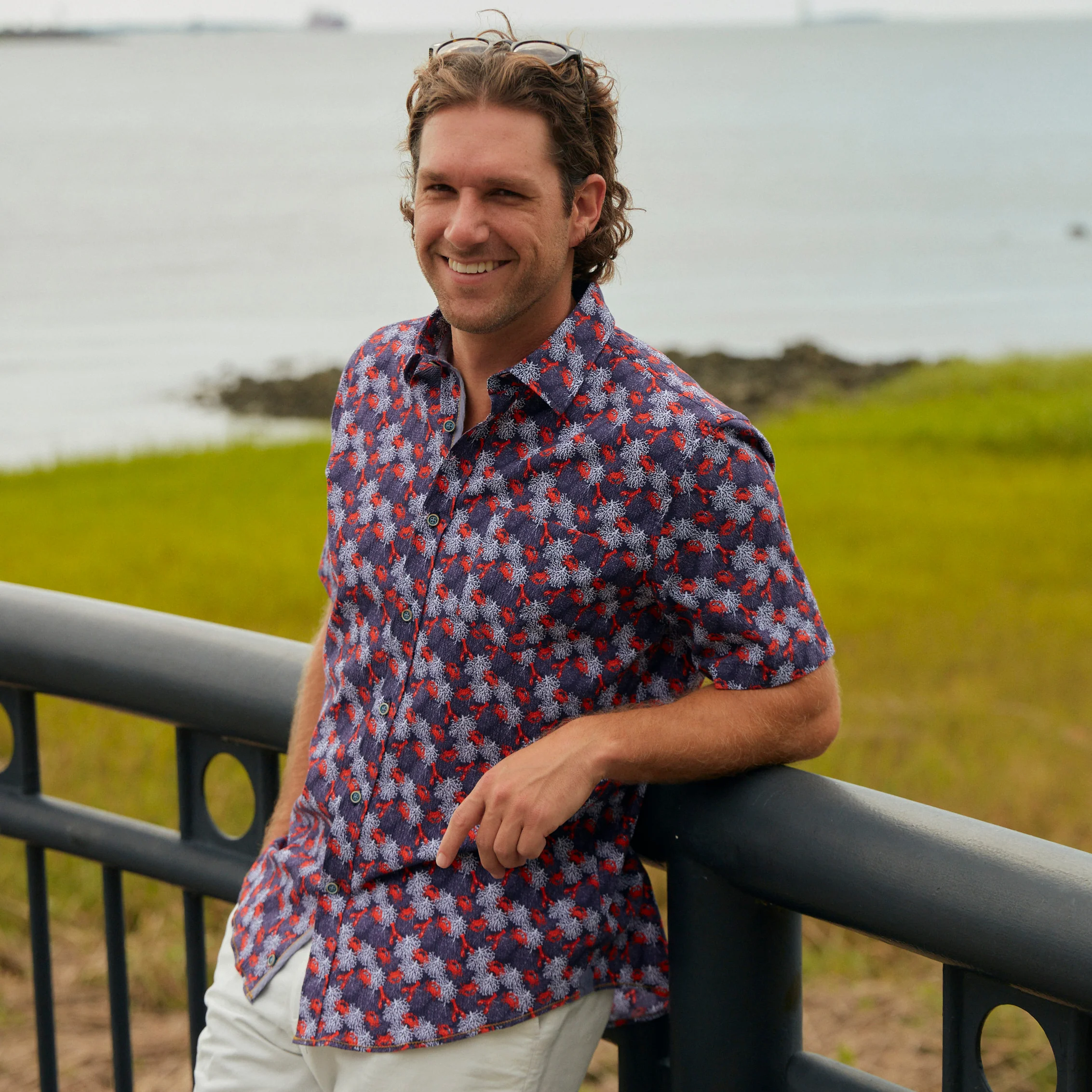 Amalfi Deep Sea Short Sleeve Shirt - Image 4