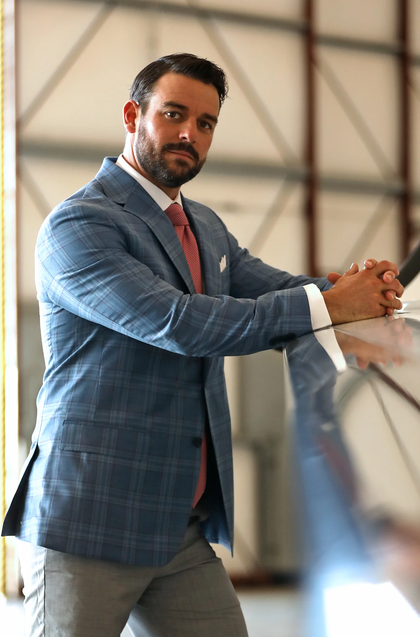 Audubon Lt. Blue with Red Deco Sport Coat - Image 2