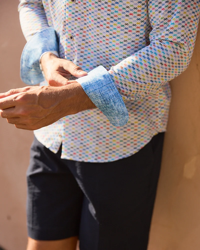 Bilbao Multi-Color Bikes Long Sleeve Shirt - Image 2