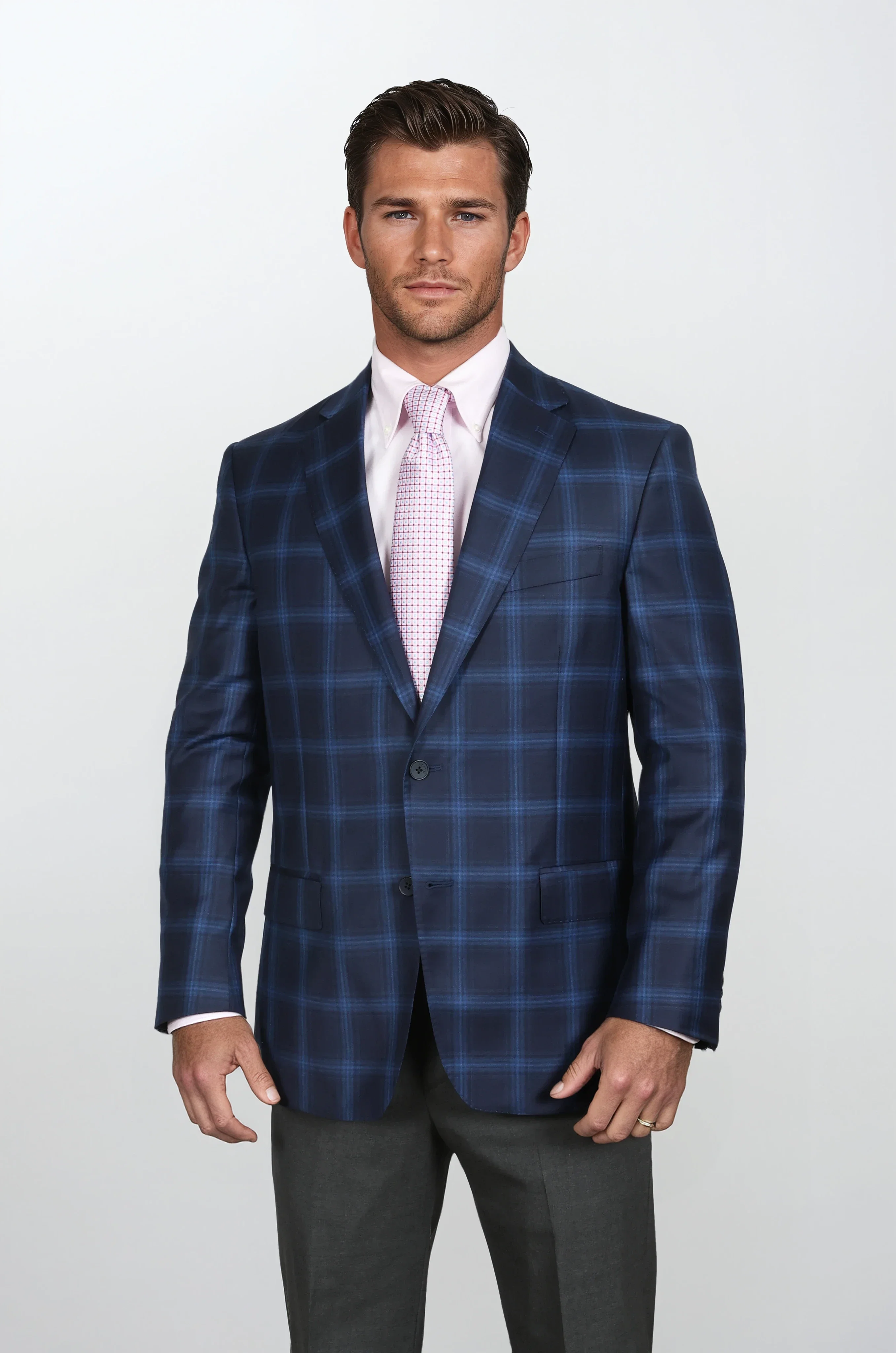 Audubon Navy with Royal Plaid Sport Coat