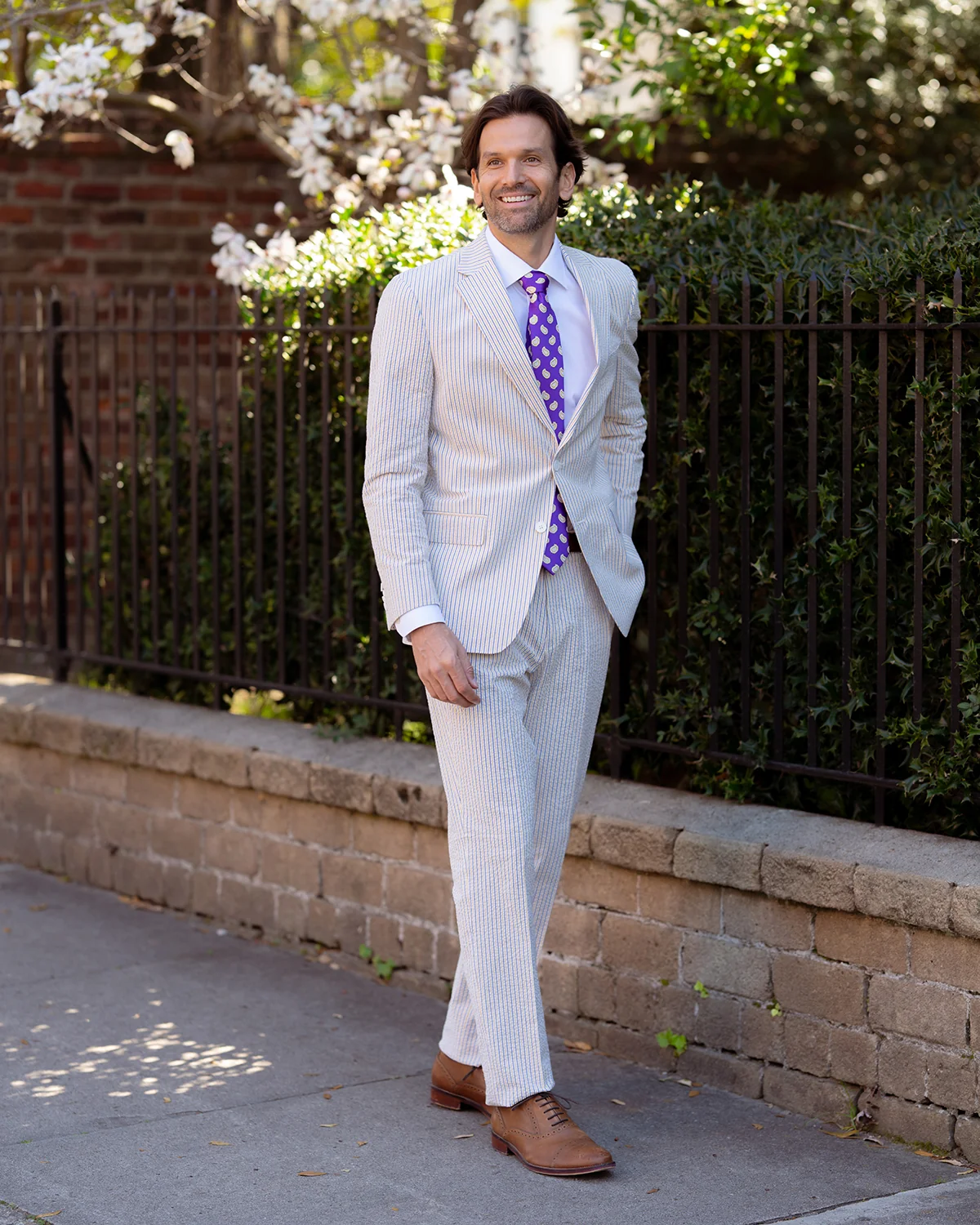 LIMITED EDITION Audubon Purple & Gold Seersucker Suit | Seersucker Suits - Image 6