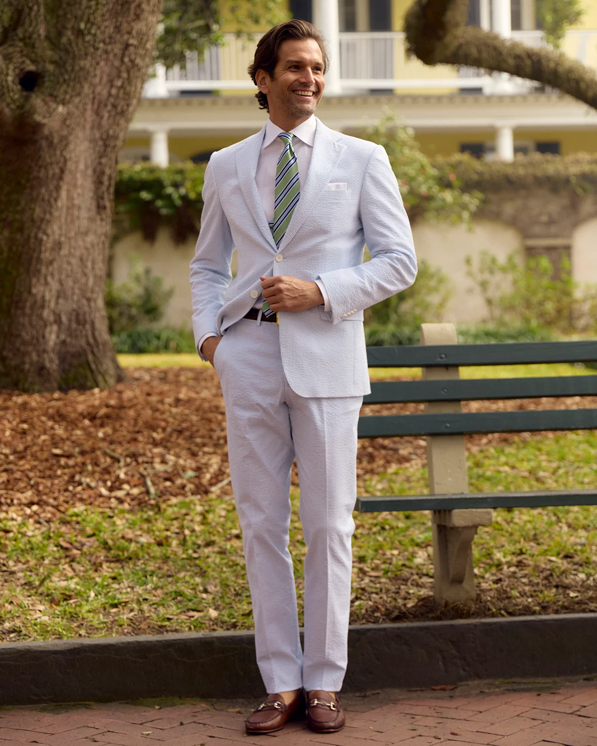Blue Ice Seersucker Stretch Sport Coat | Seersucker Suit Separates - Image 5