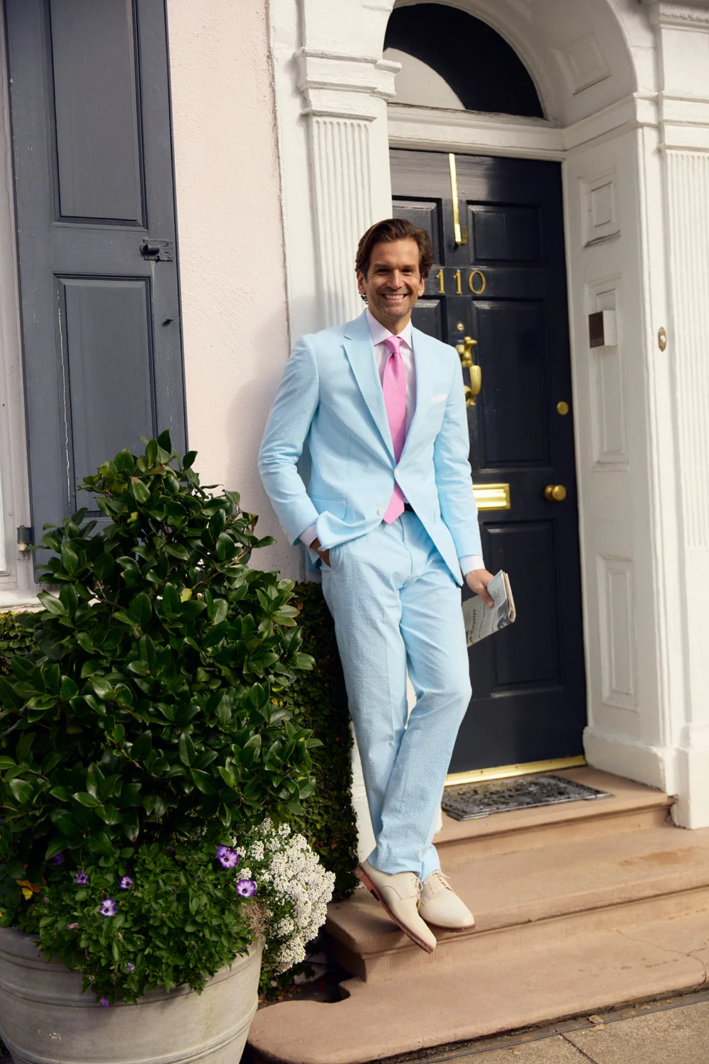 Bombay Aqua Seersucker Stretch Pants | Seersucker Suit Separates - Image 4