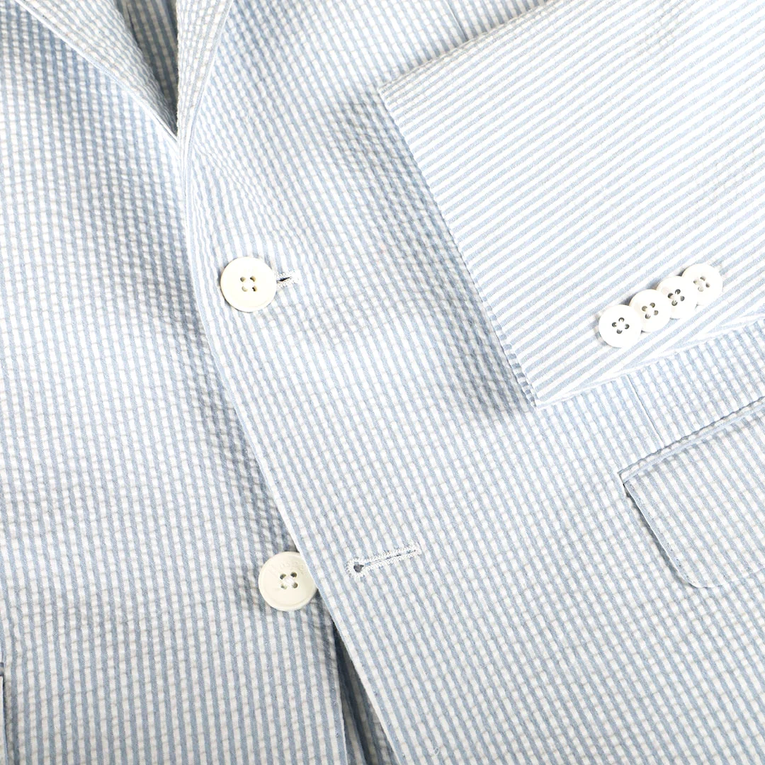 Boy's Blue Ice Seersucker Nested Suit | Seersucker Suits - Image 3