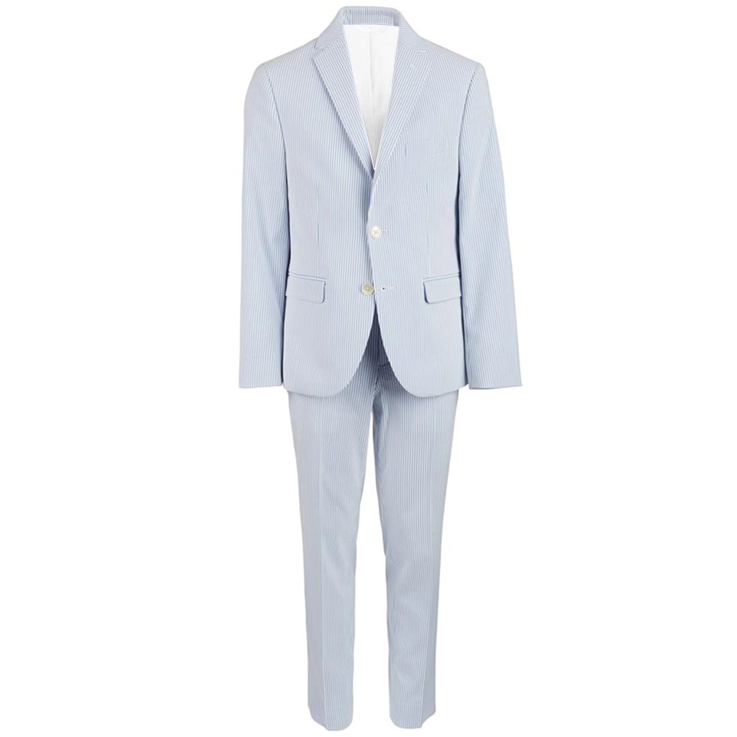 Boy's Blue Ice Seersucker Nested Suit | Seersucker Suits - Image 5