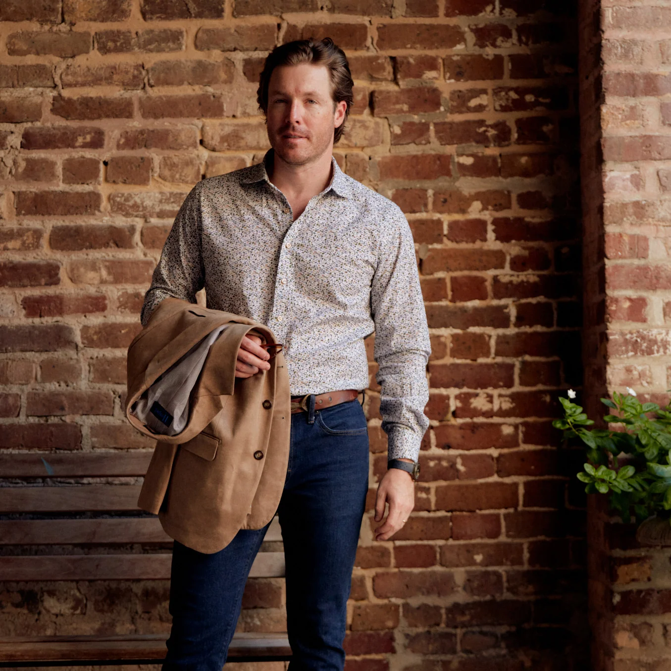 *** FINAL SALE *** Carroll Olive & Tan Print - Image 4
