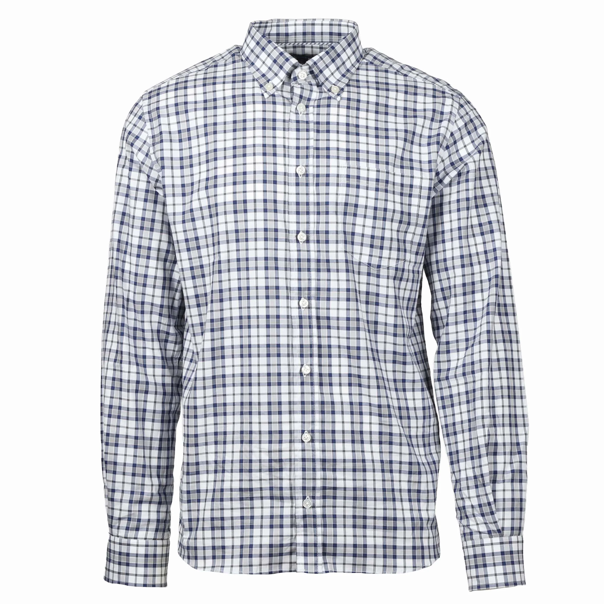 Franklin Navy & White Check Long Sleeve Shirt - Image 2
