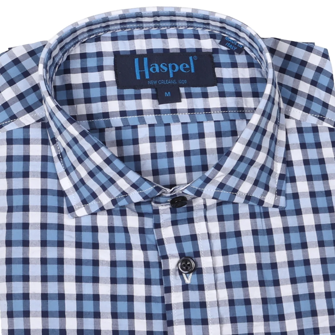 Chartres Blue & White Picnic Check Long Sleeve Shirt