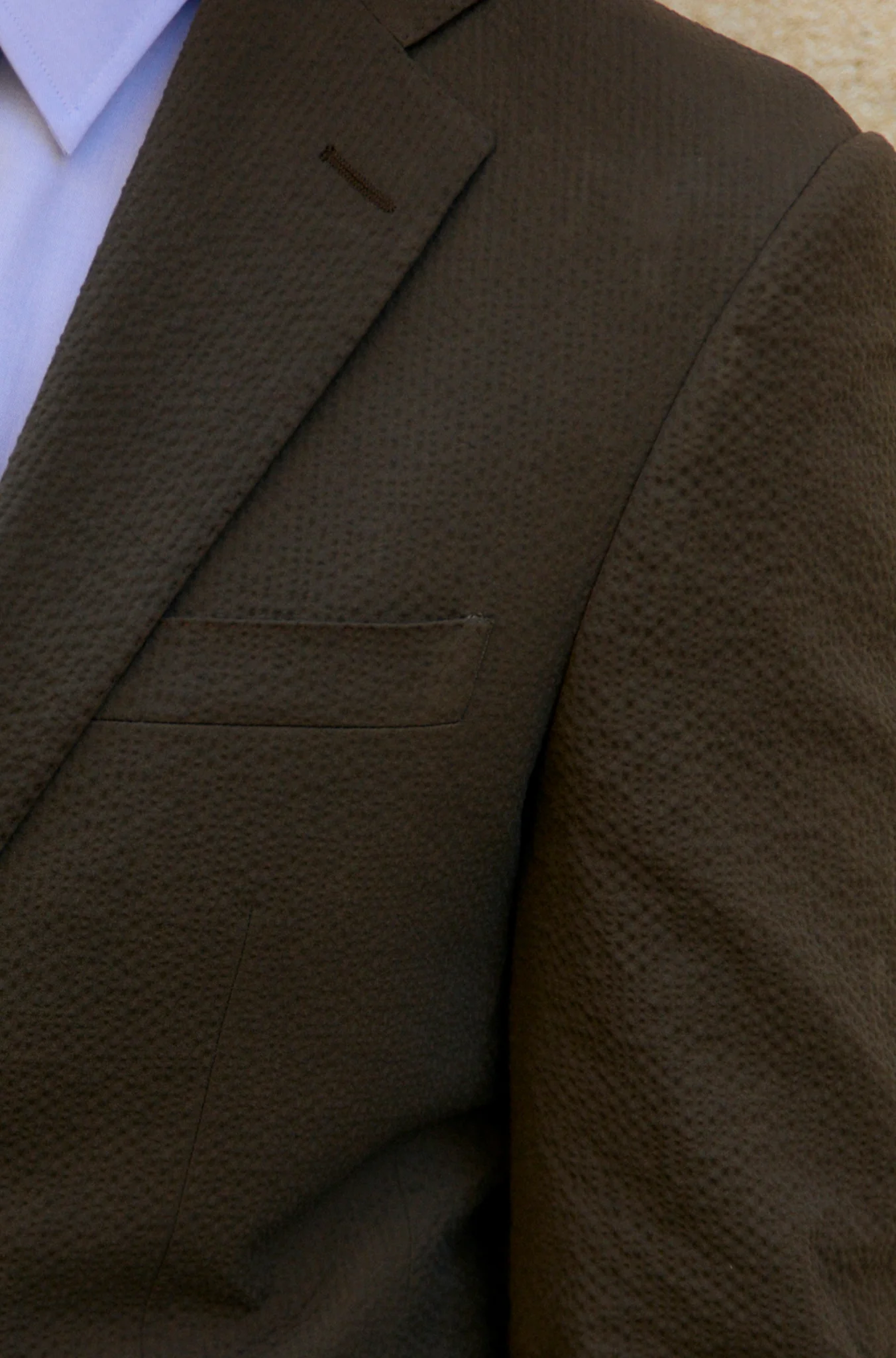Chicory Brown Seersucker Stretch Pant - Image 2