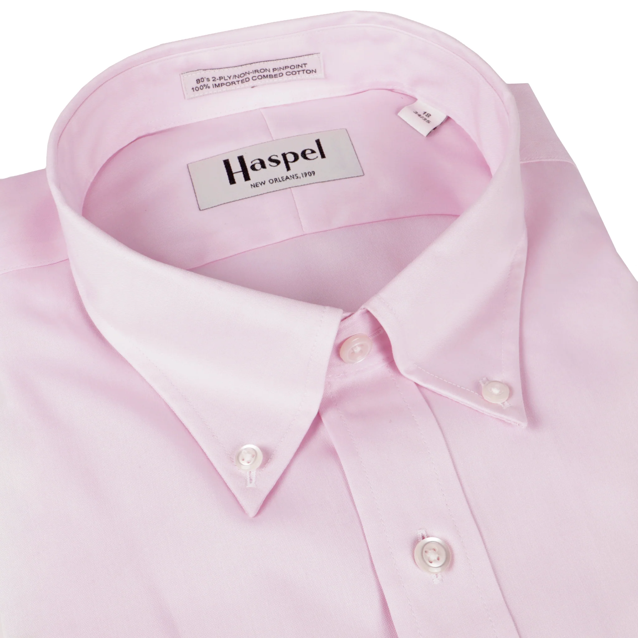 Dauphine Pink (Regular Fit) Pinpoint Oxford Dress Shirt - Button Down Collar