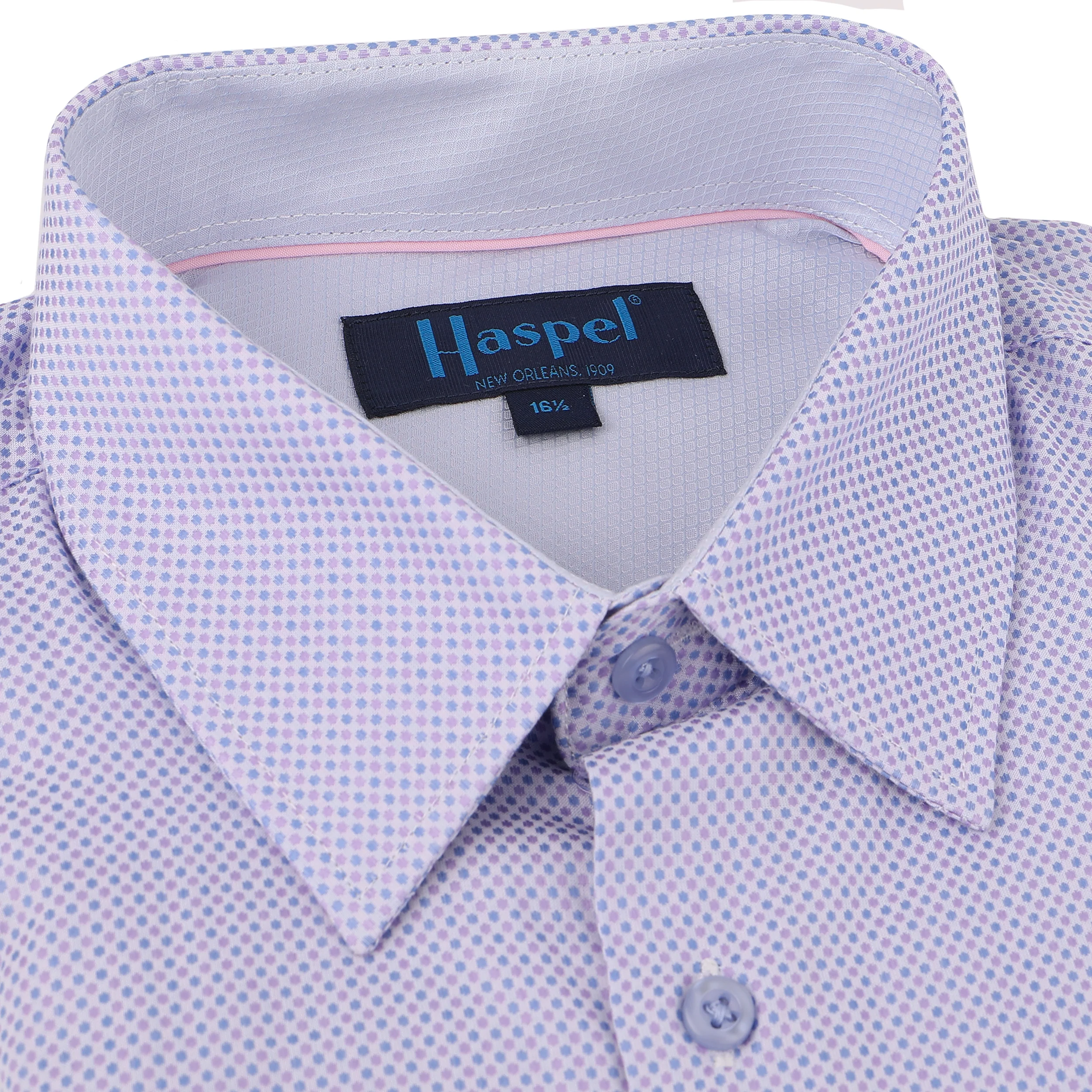 *** FINAL SALE *** Lavender Dot Print Tailored Fit Dress Shirt