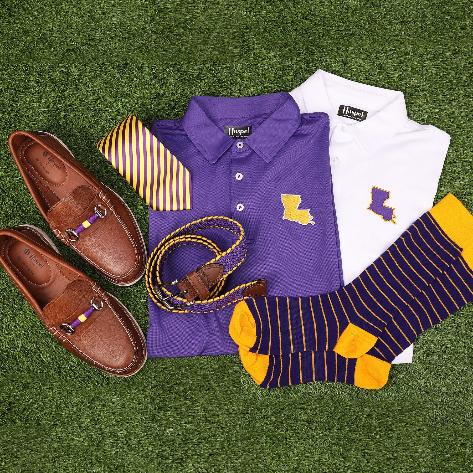 Louisiana Purple and Gold Driway™ Performance Polo - Image 5