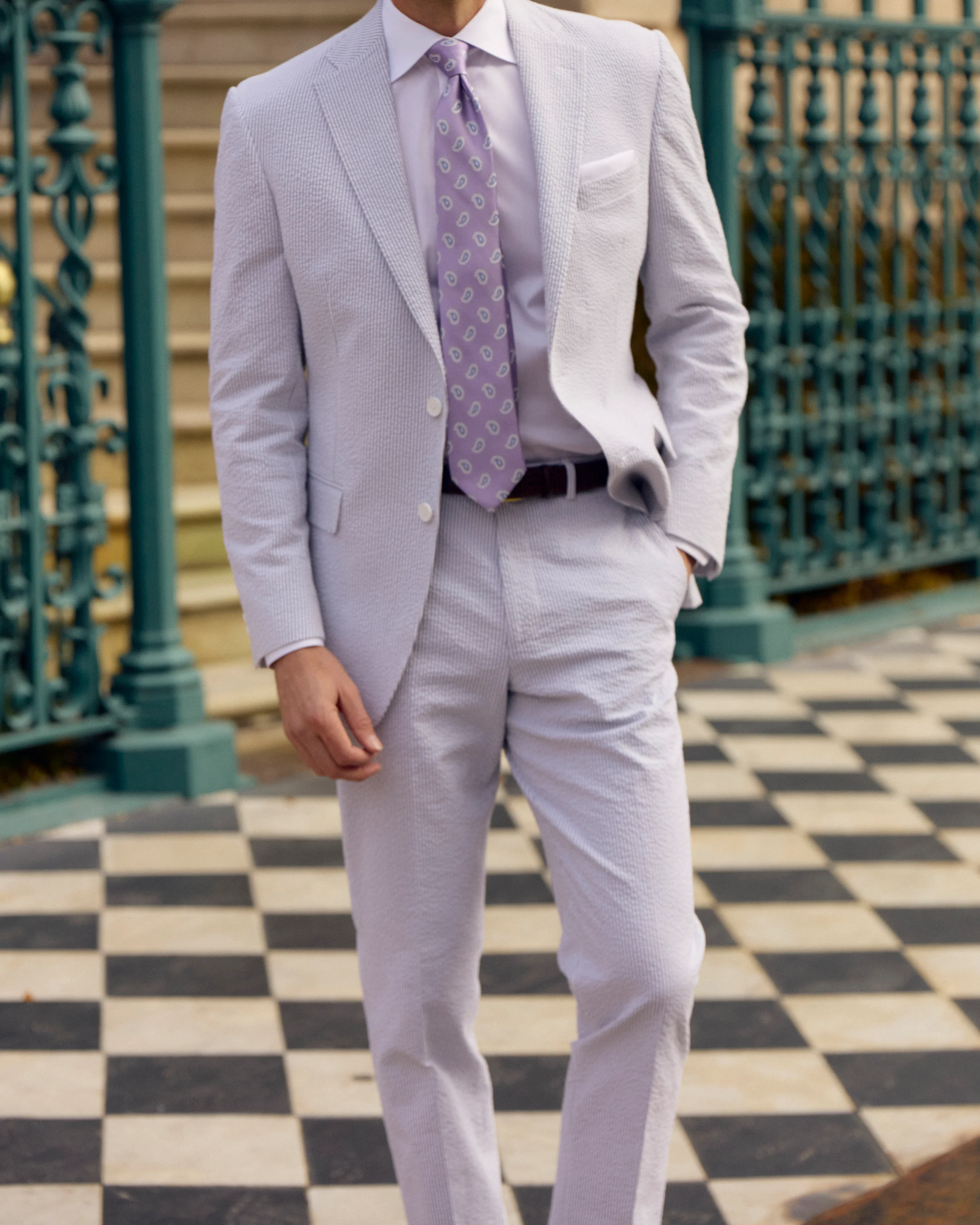 Granite Gray Seersucker Pant | Seersucker Suit Separates - Image 3