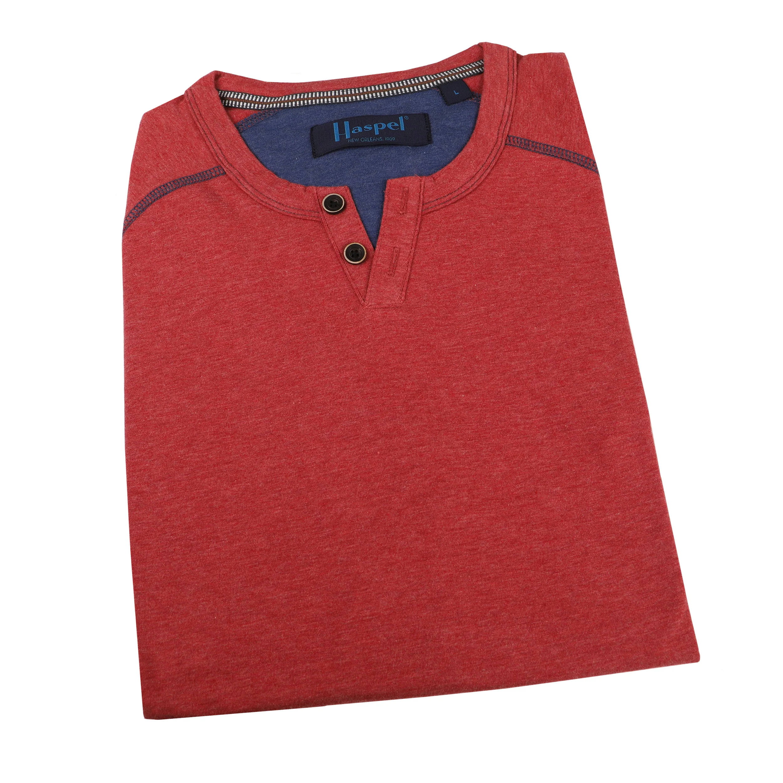 King Notch Neck T-Shirt - Short Sleeve Red - Image 4