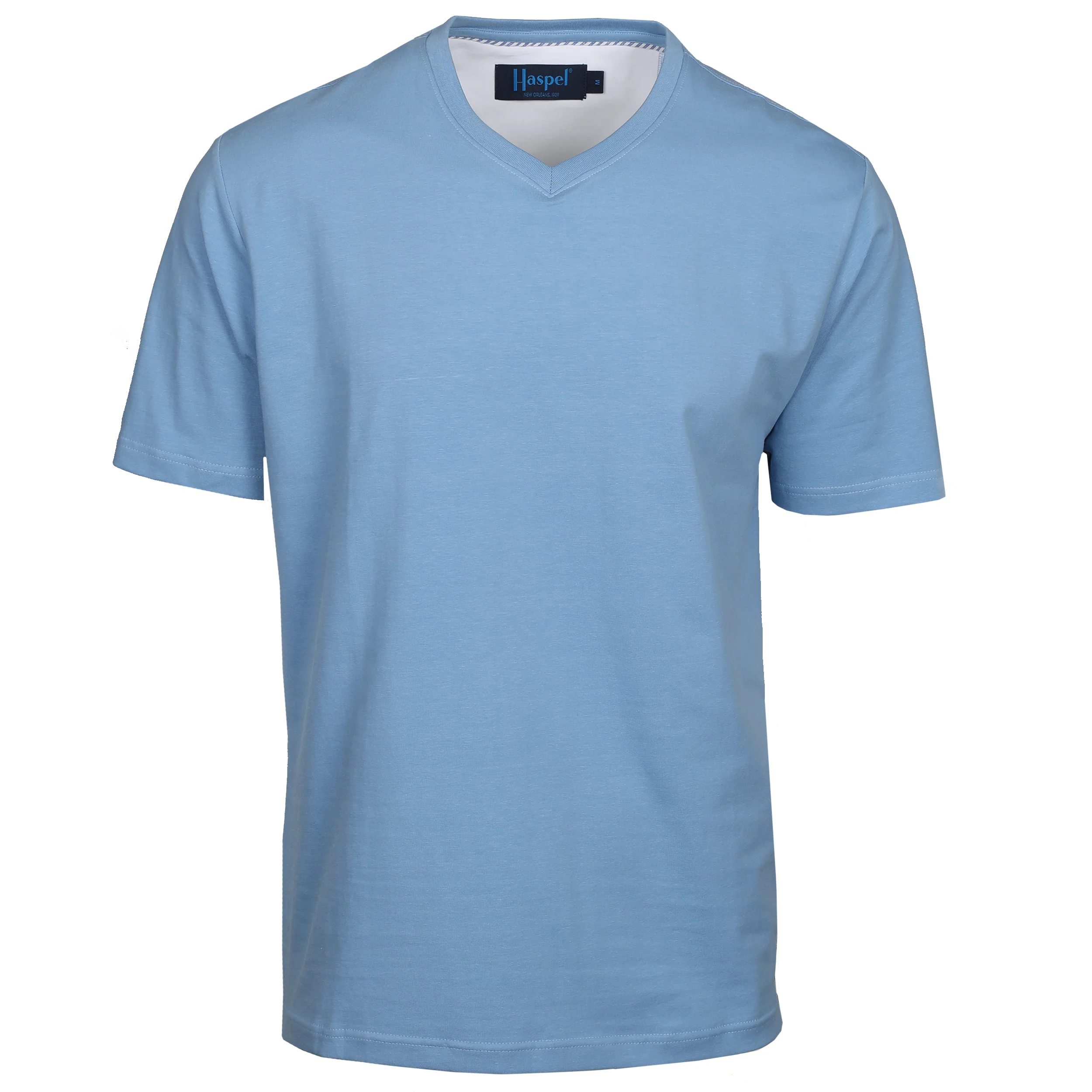 Luxe Lt. Blue V-Neck T-Shirt - Image 4