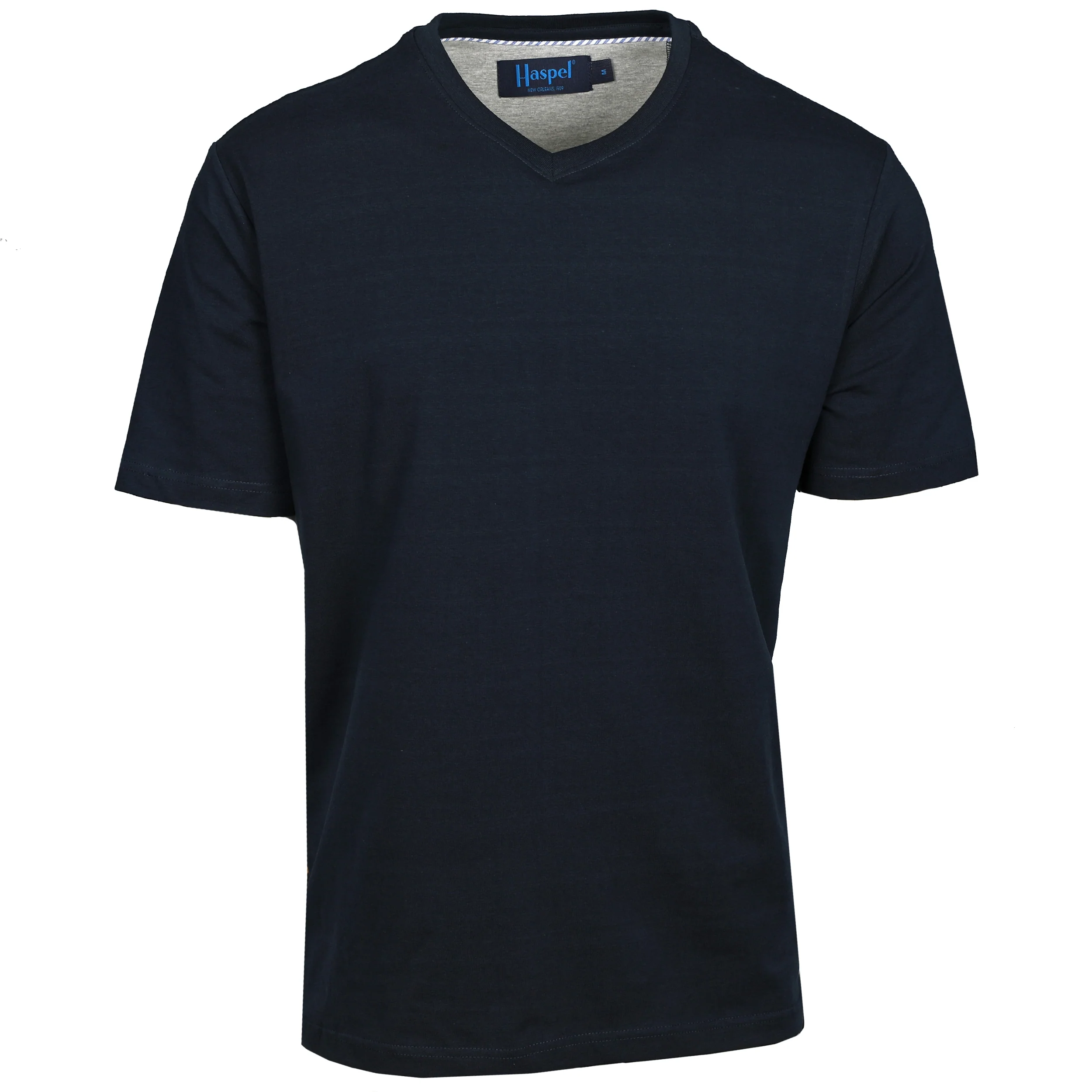 Luxe Navy V-Neck T-Shirt - Image 4