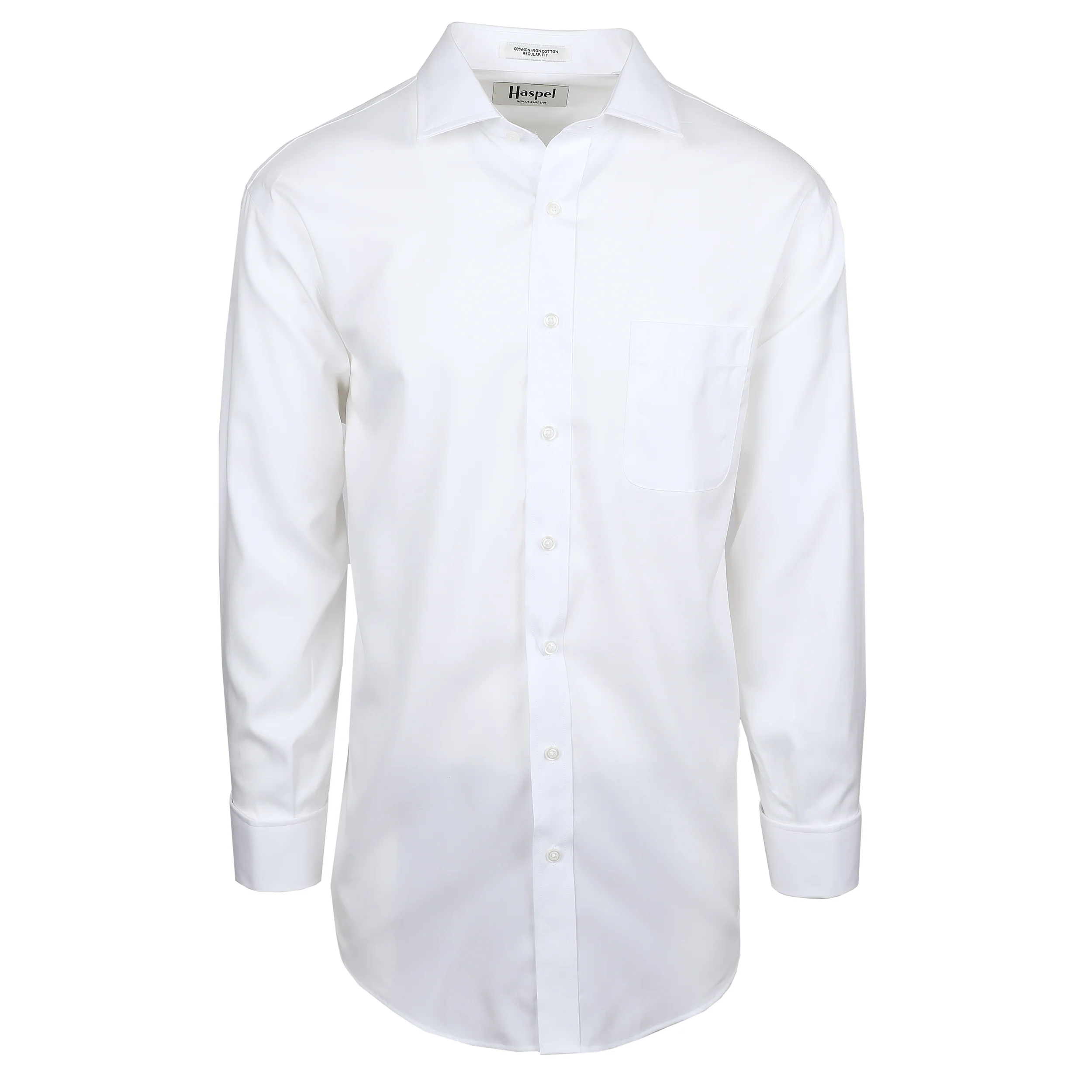 Lyle Solid White Pinpoint Oxford (Regular Fit) FC Dress Shirt - Spread Collar - Image 2