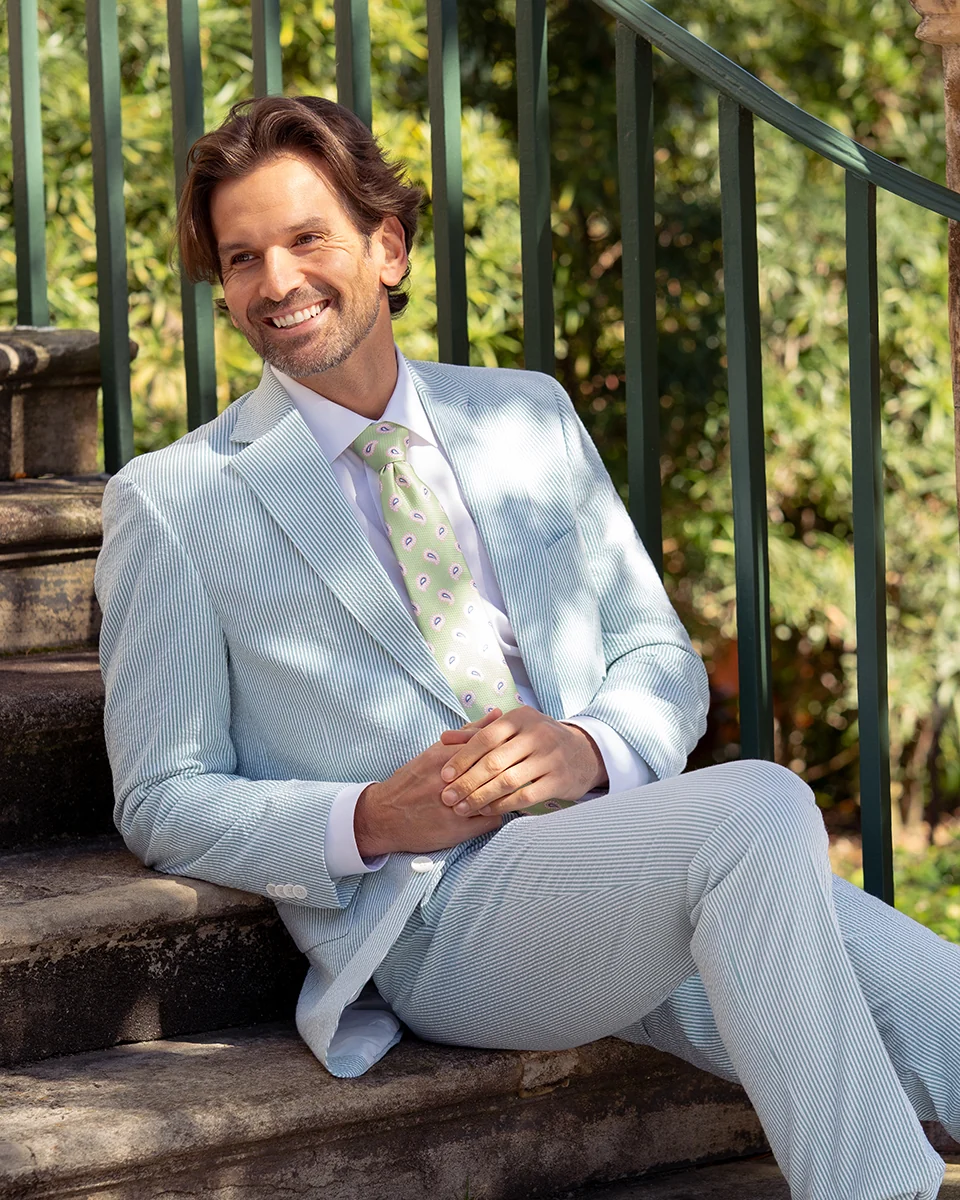 Mint Julep Green Seersucker Stretch Pant | Seersucker Suit Separates - Image 5