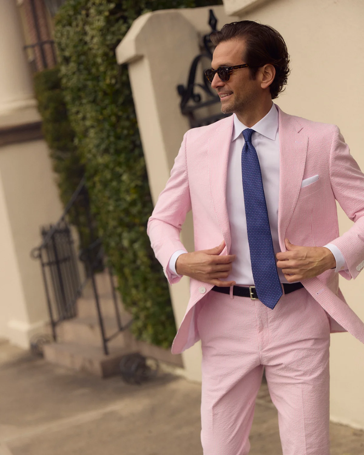 Pink Lemonade Seersucker Stretch Sport Coat | Seersucker Suit Separates - Image 7