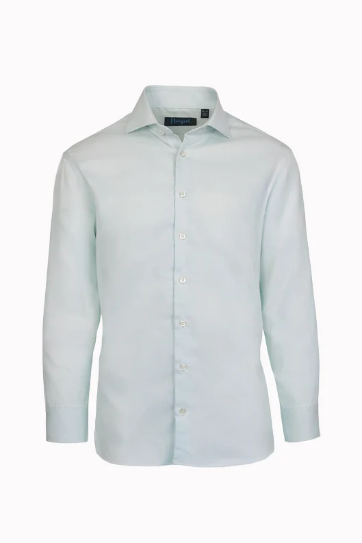 Prato Mint Textured Solid Dress Shirt - Image 2