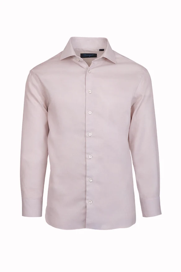 Prato Tan Textured Solid Dress Shirt - Image 2