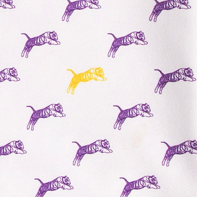Purple & Gold Jumping Tiger Performance Polo - Image 4