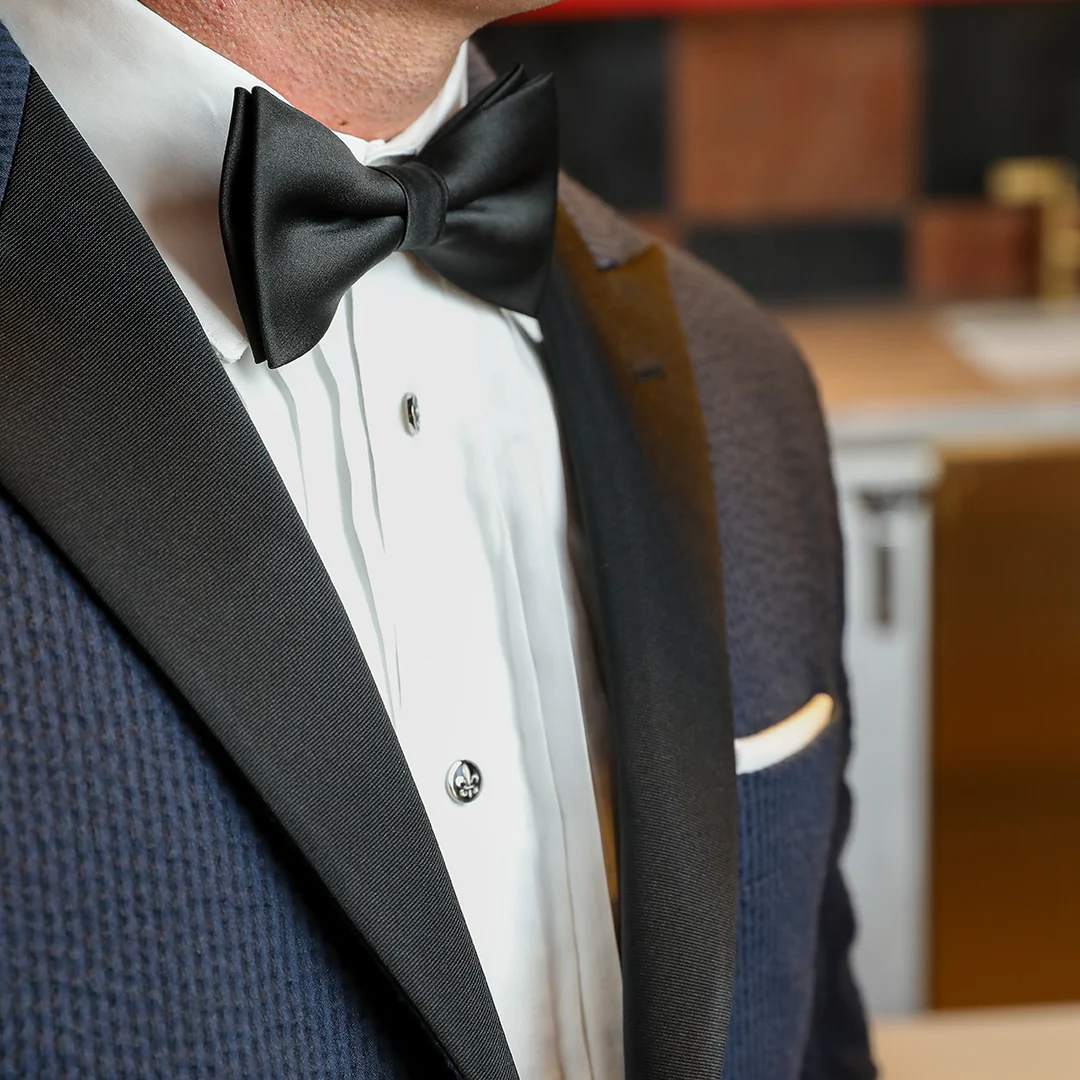 Vieux Carre Navy/Black Seersucker Stretch Tuxedo - Image 4